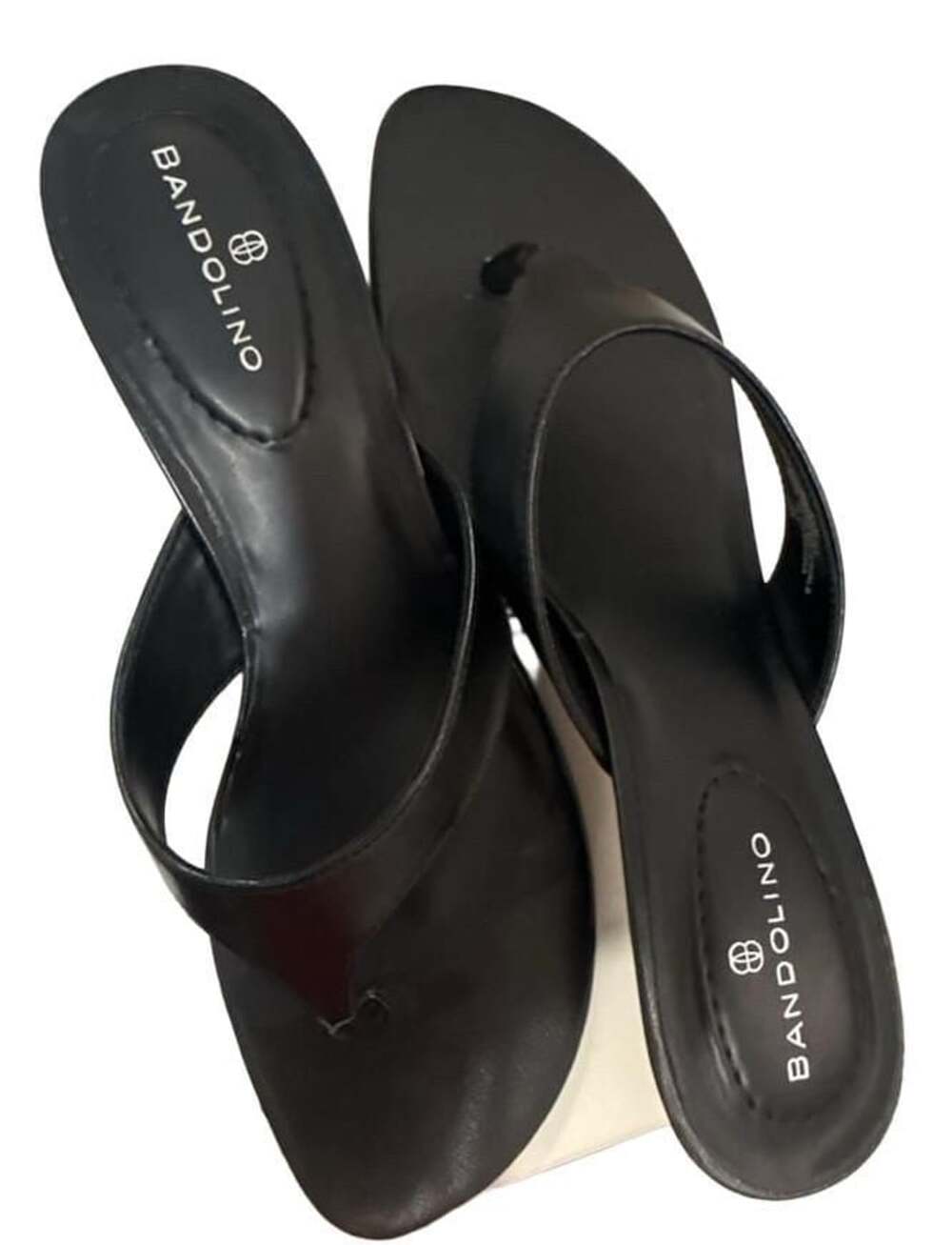 Bandolino Ammer Thong Heel Sandal Size 7 M Black